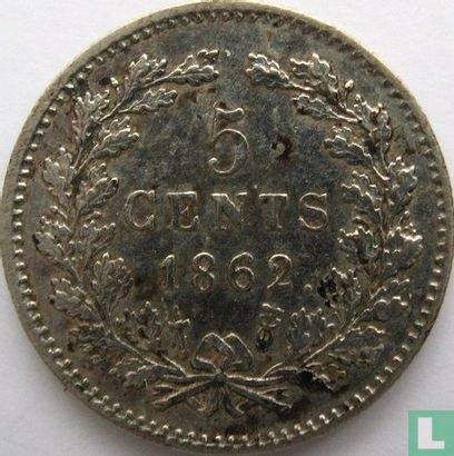 Nederland 5 cents 1862 (type 1) - Afbeelding 1