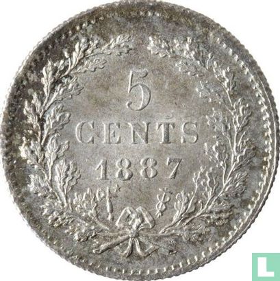 Niederlande 5 Cent 1887 - Bild 1