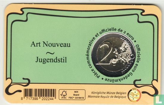 Belgien 2 Euro 2023 (Coincard - NLD) "Art Nouveau" - Bild 2