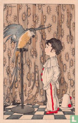 Pierrot met papegaai - Image 1