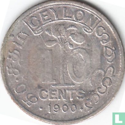 Ceylon 10 cents 1900 - Afbeelding 1