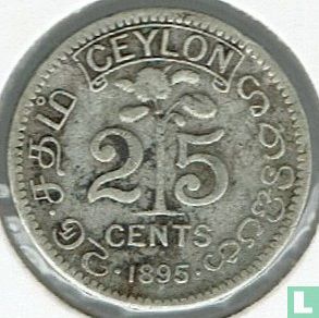 Ceylon 25 Cent 1895 - Bild 1