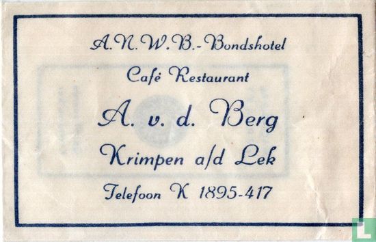 A.N.W.B. Bondshotel Cafe Restaurant A. v.d. Berg - Afbeelding 1