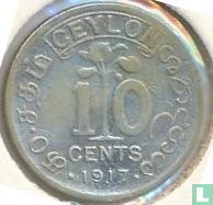 Ceylan 10 cents 1917 - Image 1
