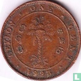 Ceylan 1 cent 1923 - Image 1