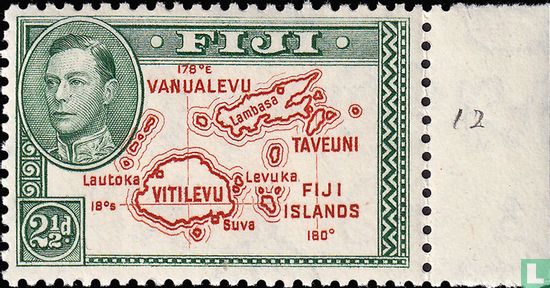 Kaart van de Fiji-eilanden