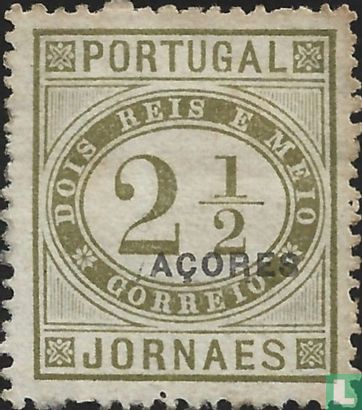 Newspaper stamp with overprint