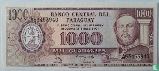 Paraguay 1000 guaranies (Ruben Falcon Silva & Jose Enrique Paez) - Image 1