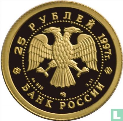 Rusland 25 roebels 1997 (PROOF - goud) "The Swan Lake" - Afbeelding 1