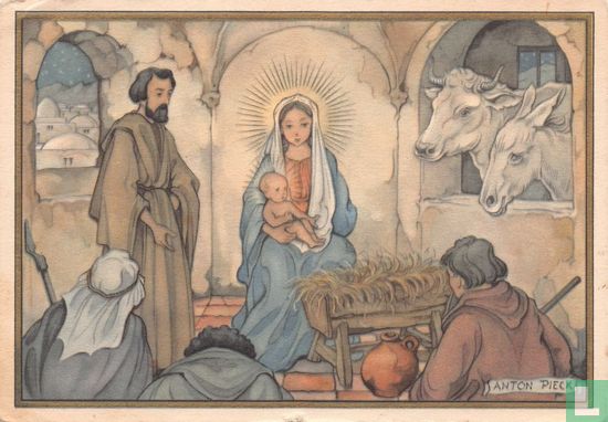 Maria, Jozef, kindje Jesus, de drie wijzen, de os en de ezel - Bild 1