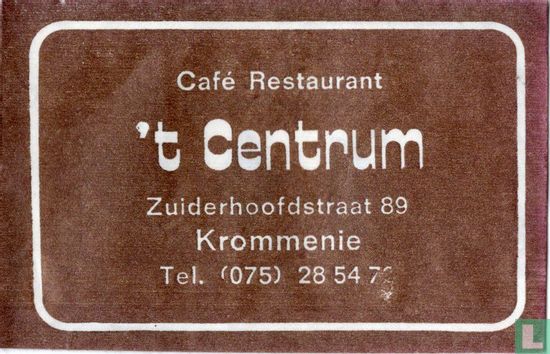 Café Restaurant " 't Centrum - Image 1