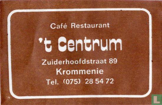 Café Restaurant " 't Centrum - Image 1