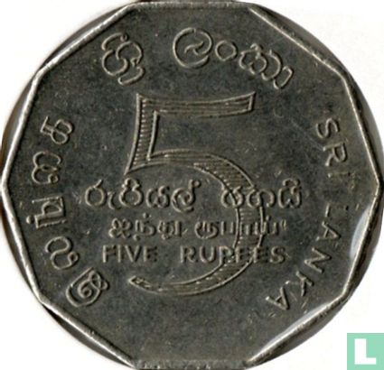 Sri Lanka 5 rupees 1976 "Non-aligned nations conference in Colombo" - Afbeelding 2