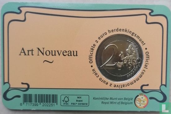 Belgium 2 euro 2023 (coincard - FRA) "Art Nouveau" - Image 2