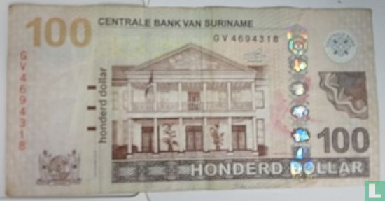 Suriname 100 Dollar - Afbeelding 1