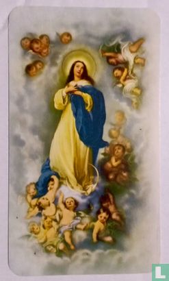 Ste Marie auréolée et entourée d'anges. - Bild 1