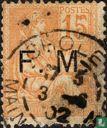 Allegory (Type Mouchon), with overprint