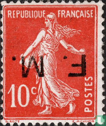 Sower, with overprint upside down