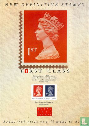 New Definitive Stamps - F1rst Class