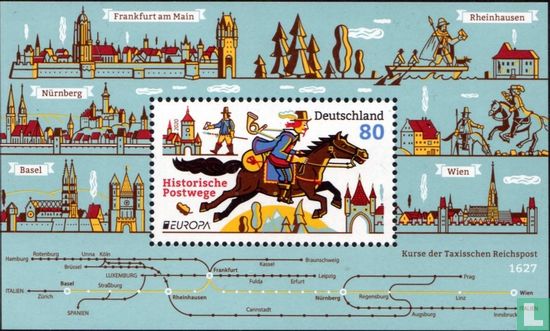 Europa - Historische Postwege