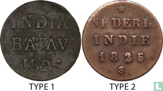 Indes néerlandaises ½ stuiver 1825 (type 2) - Image 3