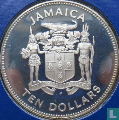 Jamaica 10 dollars 1982 (PROOF) "Small Indian mongoose" - Image 2