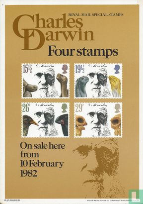 Charles Darwin - Four Stamps