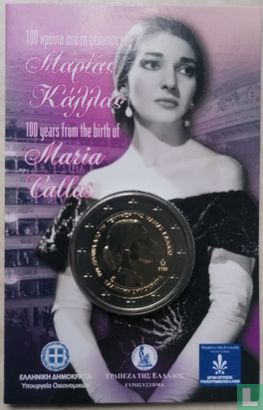 Greece 2 euro 2023 (coincard) "100th anniversary Birth of Maria Callas" - Image 1