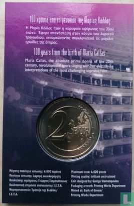 Greece 2 euro 2023 (coincard) "100th anniversary Birth of Maria Callas" - Image 2