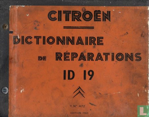 Dictionnaire de réparations ID 19 - Afbeelding 1