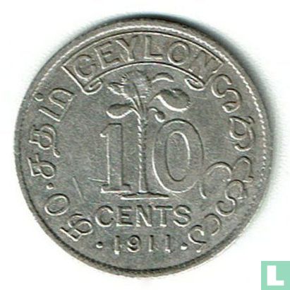 Ceylon 10 cents 1911 - Afbeelding 1