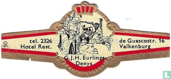 G.J.H. Eurings-Denys - tel. 2326 Hotel Rest. - De Guascostr. 16 Valkenburg - Afbeelding 1