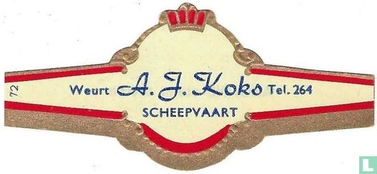 A.J. Koks Scheepvaart - Weurt - Tel. 264 - Afbeelding 1