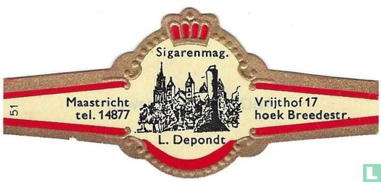 Sigarenmag. L. Depondt - Maastricht tel. 14877 - Vrijthof 17 hoek Breedestr. - Afbeelding 1