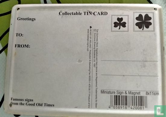 Guinness tin card - Image 2