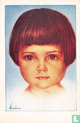Meisje met kort bruin haar - Afbeelding 1