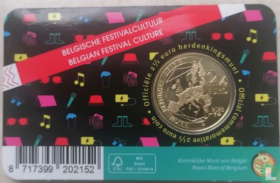 België 2½ euro 2023 (coincard - NLD) "Belgian Festival Culture" - Afbeelding 2