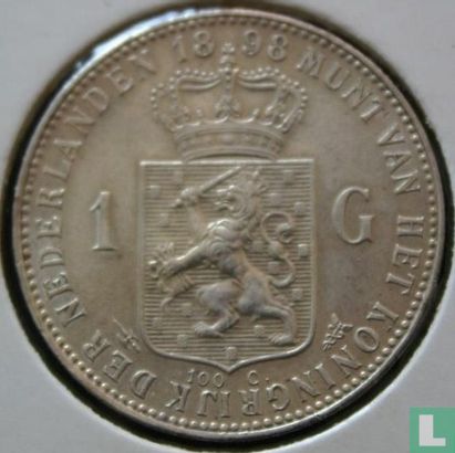 Nederland 1 gulden 1898 - Afbeelding 1