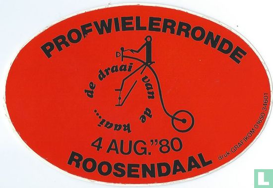 Profwielerronde Roosendaal / 4 aug. "80