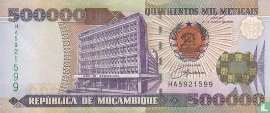 Mozambique 500 000 Meticais  - Image 1