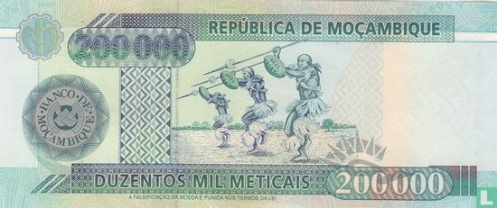 Mozambique 200.000 Meticais  - Afbeelding 2