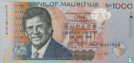 Mauritius 1000 Rupees - Afbeelding 1