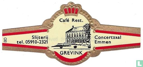 Café Rest. Grevink - Slijterij tel. 05910-2321 - Concertzaal Emmen - Afbeelding 1