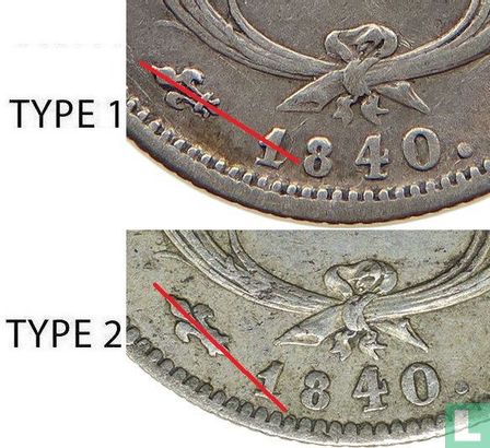 Niederländisch-Ostindien ¼ Gulden 1840 (Typ 1) - Bild 3