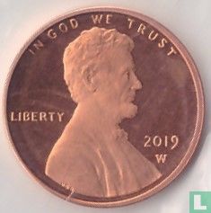 United States 1 cent 2019 (PROOF - W) - Image 1