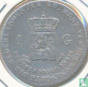 Nederlands-Indië 1 gulden 1840 - Afbeelding 1