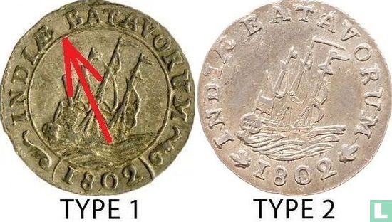 Nederlands-Indië 1/16 gulden 1802 (type 1) - Afbeelding 3