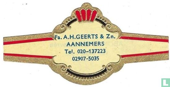 Fa. A.H.Geerts & Zn. Aannemers Tel. 020-137223 02907-5035 - Afbeelding 1
