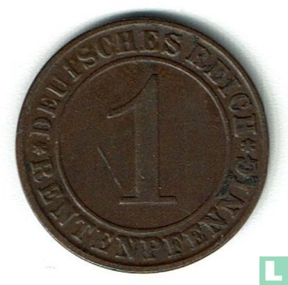 Duitse Rijk 1 rentenpfennig 1924 (G) - Afbeelding 2