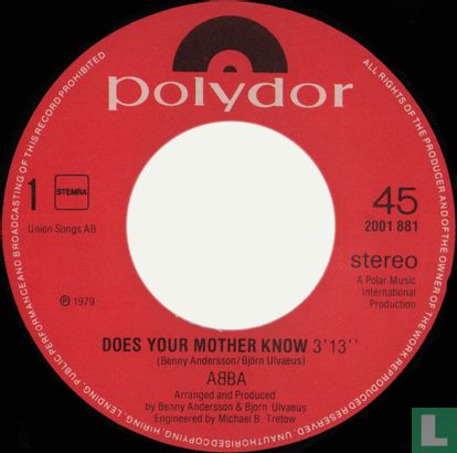 Does Your Mother Know - Afbeelding 3